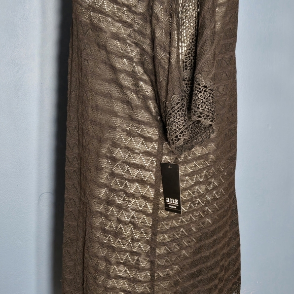 a.n.a Black Lace Short Sleeve  Cardigan Duster NWT 2XL - Picture 2 of 7